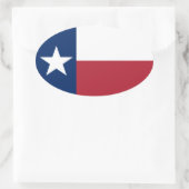 Rode Witte Blauwe Texas Vlag Ovale Sticker (Tas)