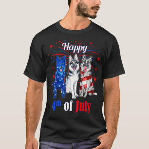 Rode Witte Blauwe Usa Amerikaanse Vlag Duitse Herd T-shirt