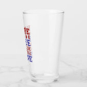 Rode Witte Blauwe Vierde Juli Bierglas Glas (Links)