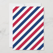 Rode Witte Blauwe Vlag Bloemen 4 juli Kaart (Achterkant)