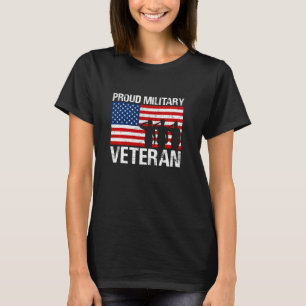 Rode Witte Blauwe Vlag Soldaat Trotse Militaire Ve T-shirt