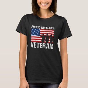 Rode Witte Blauwe Vlag Soldaat Trotse Militaire Ve T-shirt