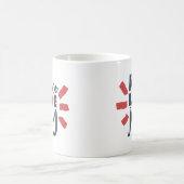 Rode Witte Blauwe Vrede Liefde Vreugde Geschenk Mo Koffiemok (Center)