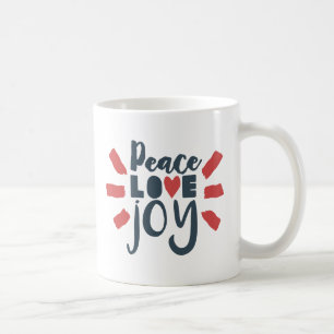 Rode Witte Blauwe Vrede Liefde Vreugde Geschenk Mo Koffiemok