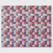 Rode Witte Blauwe Zeilboten Vaderdag Cadeaupapier (Vlak)