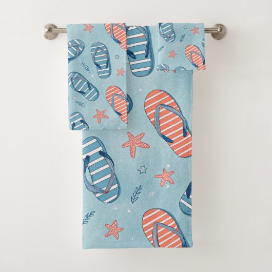 RODE WITTE BLAUWE ZOMER MUILEN BAD HANDDOEK (Insitu)