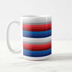 RODE WITTE BLAUWE ZUIVELSTRIPES KOFFIEMOK