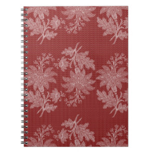 Rode Witte Bloem Faux Kant Notitieboek