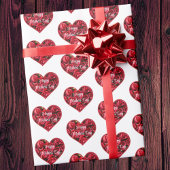 Rode witte bloem Moderne Elegante Gelukkige Moeder Cadeaupapier