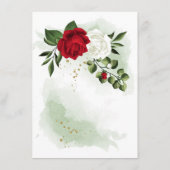 rode witte bloemen groene blad details informatiekaartje (Achterkant)