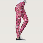 Rode witte bloemen leggings (Rechts)
