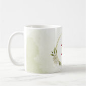 Rode witte bloemengebouwen  koffiemok (Links)