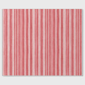 Rode Witte Blush Roze Strepen Valentijnsdag Cadeaupapier (Vlak)