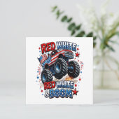 Rode Witte Boem Monstertruck (Staand voorkant)