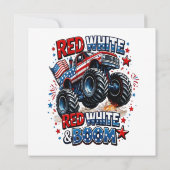 Rode Witte Boem Monstertruck (Achterkant)