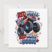 Rode Witte Boem Monstertruck (Voorkant)