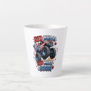 Rode Witte Boem Monstertruck Latte Mok