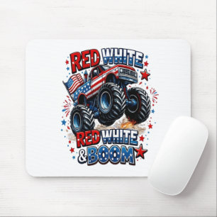 Rode Witte Boem Monstertruck Muismat