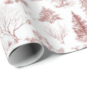 Rode Witte Bomen Kerstmis Cadeaupapier (Rol Hoek)