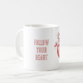 Rode Witte Boog Hart Koffiemok (Voorkant links)