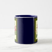 Rode Witte  Botanische Rozen Koffie Mok (Center)