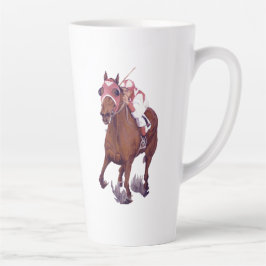Rode Witte Bruine Kampioenschap Renpaard Gebed Latte Mok