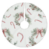 Rode Witte Candy Cane Kerstkransen Kerstboom Rok (Voorkant)