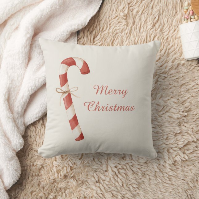 Rode Witte Candy Cane Kerstmis Kussen (Deken)