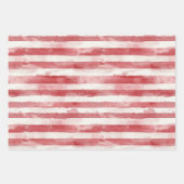 Rode Witte Candy Cane Strepen Inpakpapier Vel (Voorkant 3)