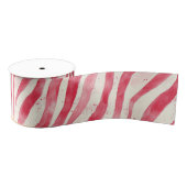 Rode Witte Candy Cane Strepen Kerstmis Grosgrain Lint (Spoel)