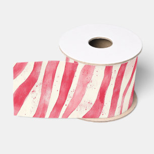 Rode Witte Candy Cane Strepen Kerstmis Grosgrain Lint