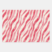 Rode Witte Candy Cane Strepen Kerstmis Inpakpapier Vel (Voorkant)
