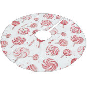 Rode Witte Candy Cane Traktaties Kerstmis Kerstboom Rok (Gekanteld)