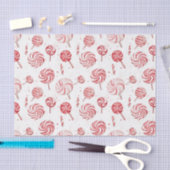 Rode Witte Candy Cane Traktaties Kerstmis Tissuepapier (Craft)