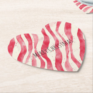 Rode Witte Candy Canes Kerst Kartonnen Onderzetters