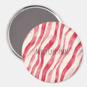 Rode Witte Candy Canes Kerstmis Magneet (Voorkant / Achterkant)