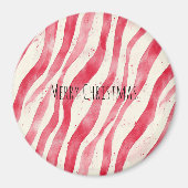 Rode Witte Candy Canes Kerstmis Magneet (Voorkant)