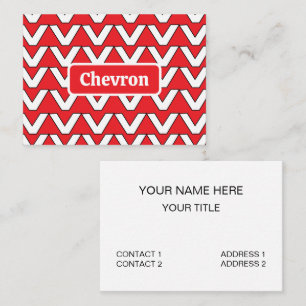 Rode Witte Chevron Streep Visitekaartje