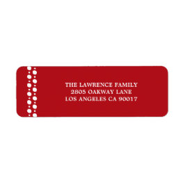 Rode witte decoratieve kerstvakantie adres etiket