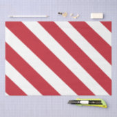 Rode Witte Diagonale Strepen Tissuepapier (Craft)