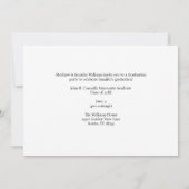 Rode Witte Diploma-uitreiking Foto-boog op maat Aankondiging (Achterkant)