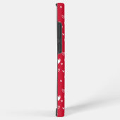 Rode Witte Doodle Harten Patroon Gepersonaliseerde Samsung Galaxy Hoesje (Rechterkant)