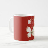 Rode Witte Droom Vlinder Koffiemok (Voorkant links)