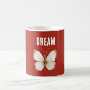 Rode Witte Droom Vlinder Koffiemok