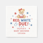 Rode Witte Due Feestservetten Servet (Voorkant)