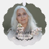 Rode witte duif voor altijd in ons hart Foto Ornament Kaart (Voorkant)