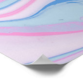 RODE WITTE EN ABSTRACTE BLAUWE BEDEKKEN POSTER (Hoek)
