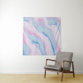 RODE WITTE EN ABSTRACTE BLAUWE BEDEKKEN WANDKLEED (In Situ (horizontaal))