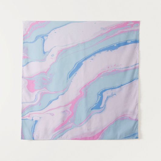 RODE WITTE EN ABSTRACTE BLAUWE BEDEKKEN WANDKLEED (Voorkant)