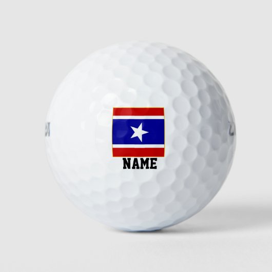 RODE WITTE EN BLAUW GOLFBALLEN (Voorkant)